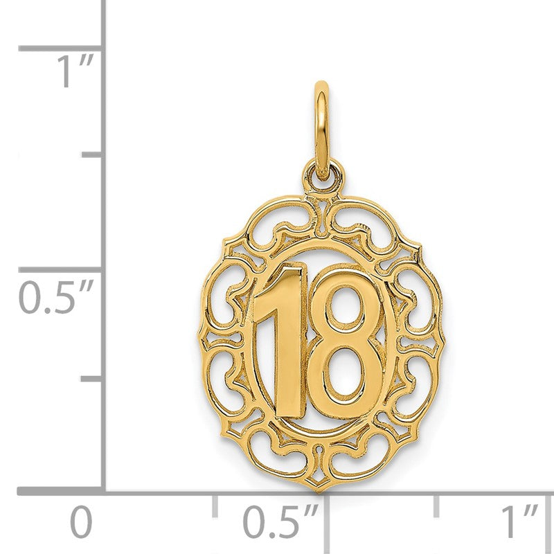 14k 18 in Oval Pendant C1667