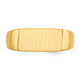 14k 12.5x6.5mm Closed Back Signet Ring RS402