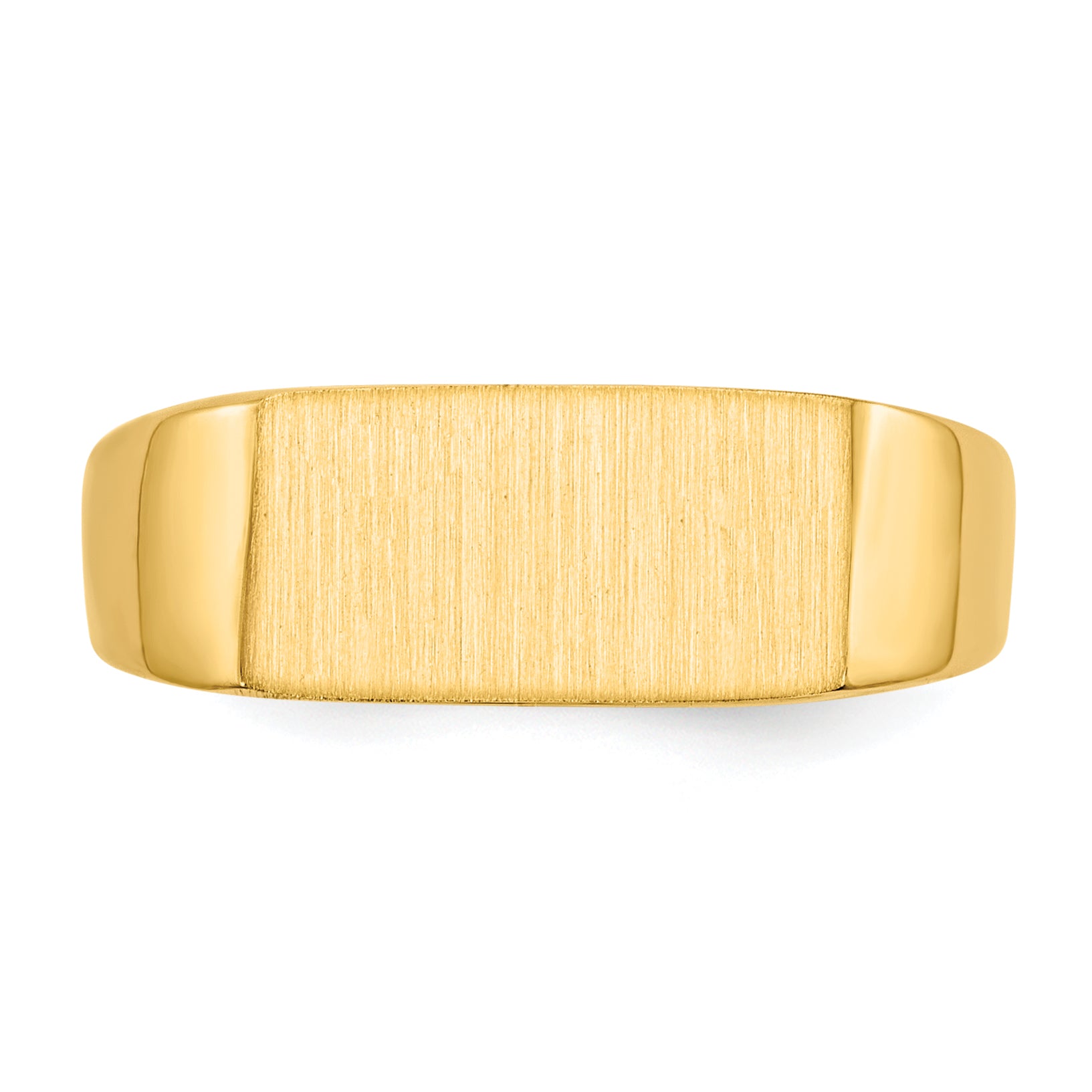 14k 12.5x6.5mm Closed Back Signet Ring RS402