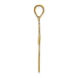 14K Budded Cross Pendant D3506
