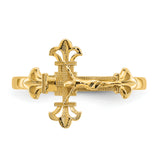 14K Diamond-cut Crucifix Ring K3969