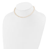 14k 5-6mm White Semi-Round Freshwater Cultured Pearl 12 inch Necklace XF452