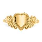 14k Polished Heart Baby Ring K5139
