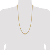 14K 26 inch 3.25mm Diamond-cut Rope with Lobster Clasp Chain 024L