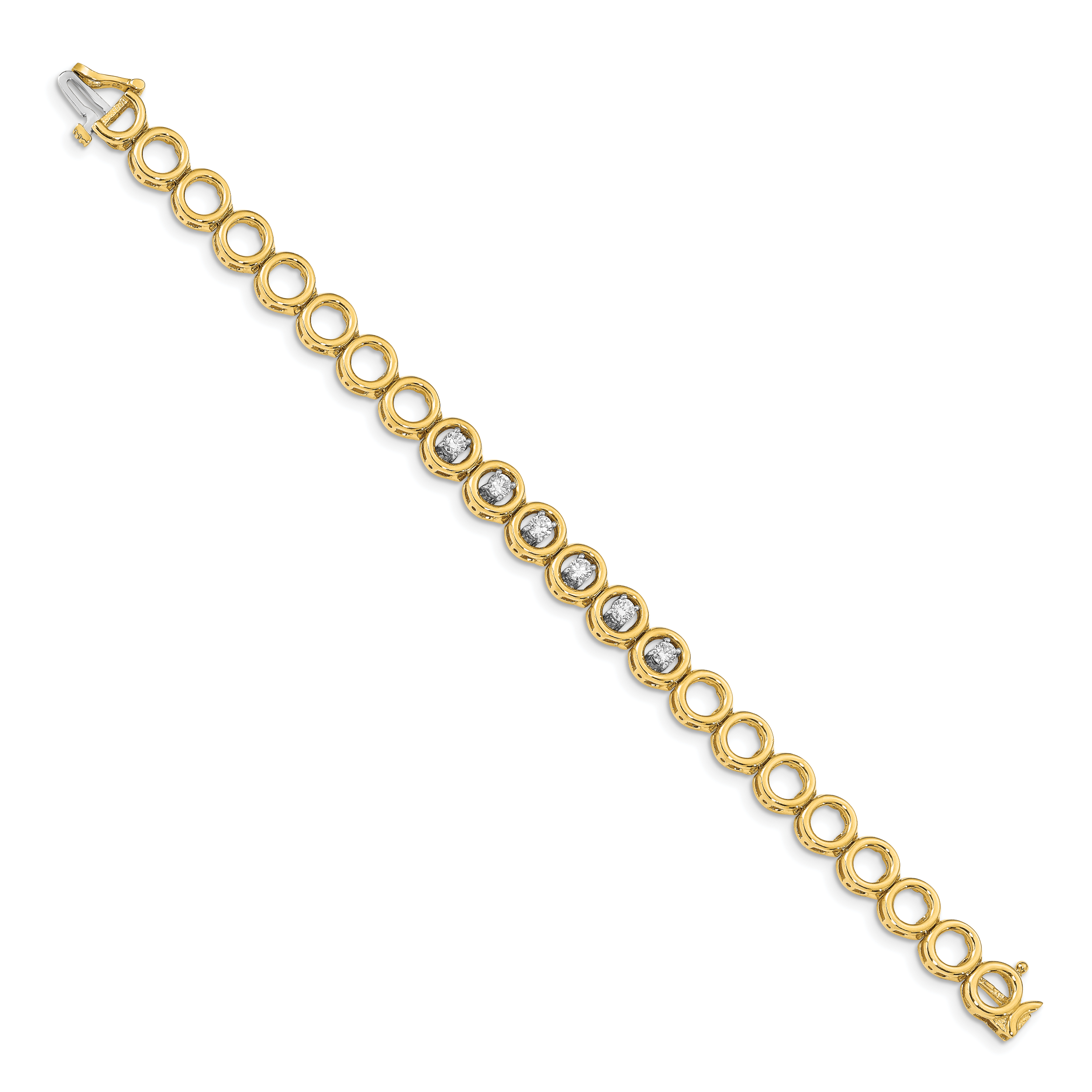 14k Complete 3/4 carat Round VS Diamond Circle Add-A-Diamond 7 inch Tennis Bracelet X856VS