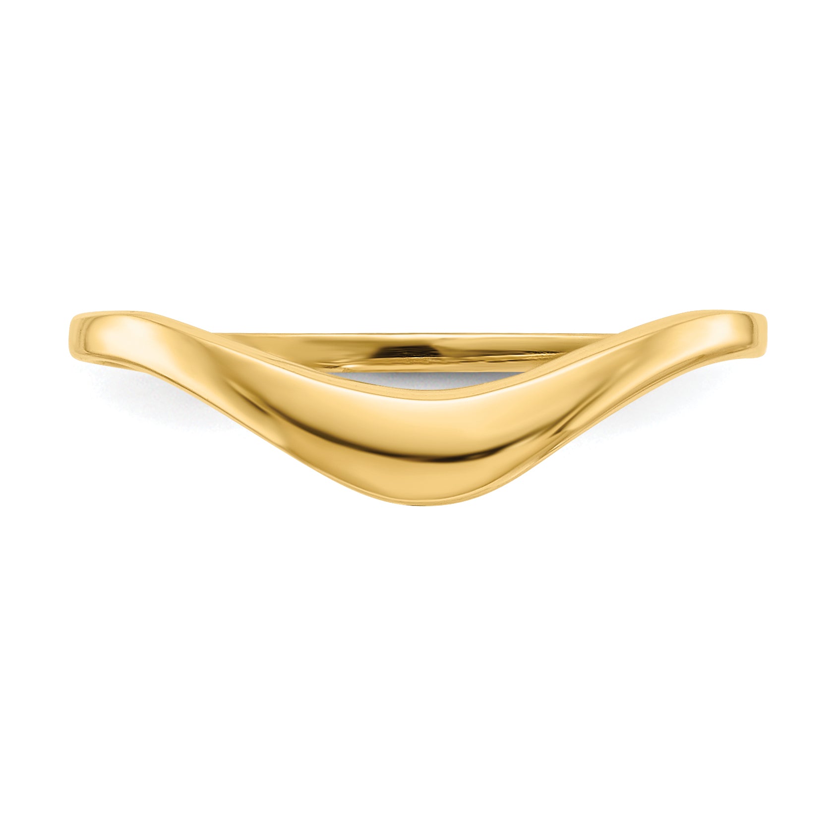 14k Polished Curve Ring R385