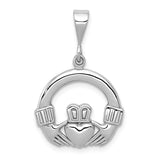 14k White Gold Claddagh Charm K558