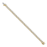 14k Complete 10.2 carat Round AA Diamond 3-prong 7 inch Tennis Bracelet X2844AA