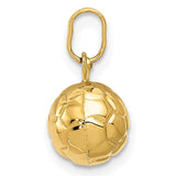 14k 3-D Soccer Ball Charm XCH224