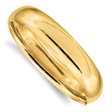 14k 9/16 High Polished 14.5mm Hinged Oval Bangle Bracelet HP9/16