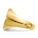 14k 15.5x15.0mm Closed Back Signet Ring RS280