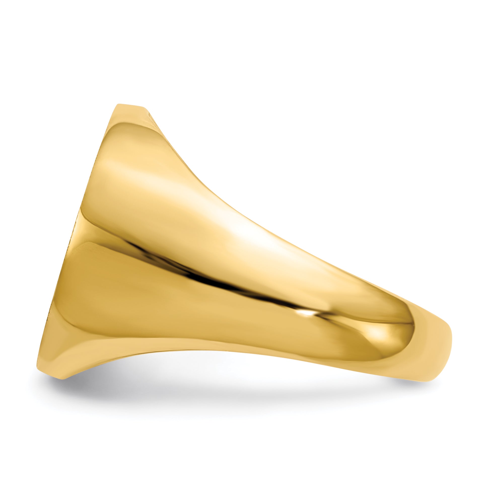 14k 15.5x15.0mm Closed Back Signet Ring RS280