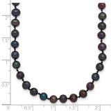14k 4-5mm Black Near-Round Freshwater Cultured Pearl 16 inch Necklace BPN040