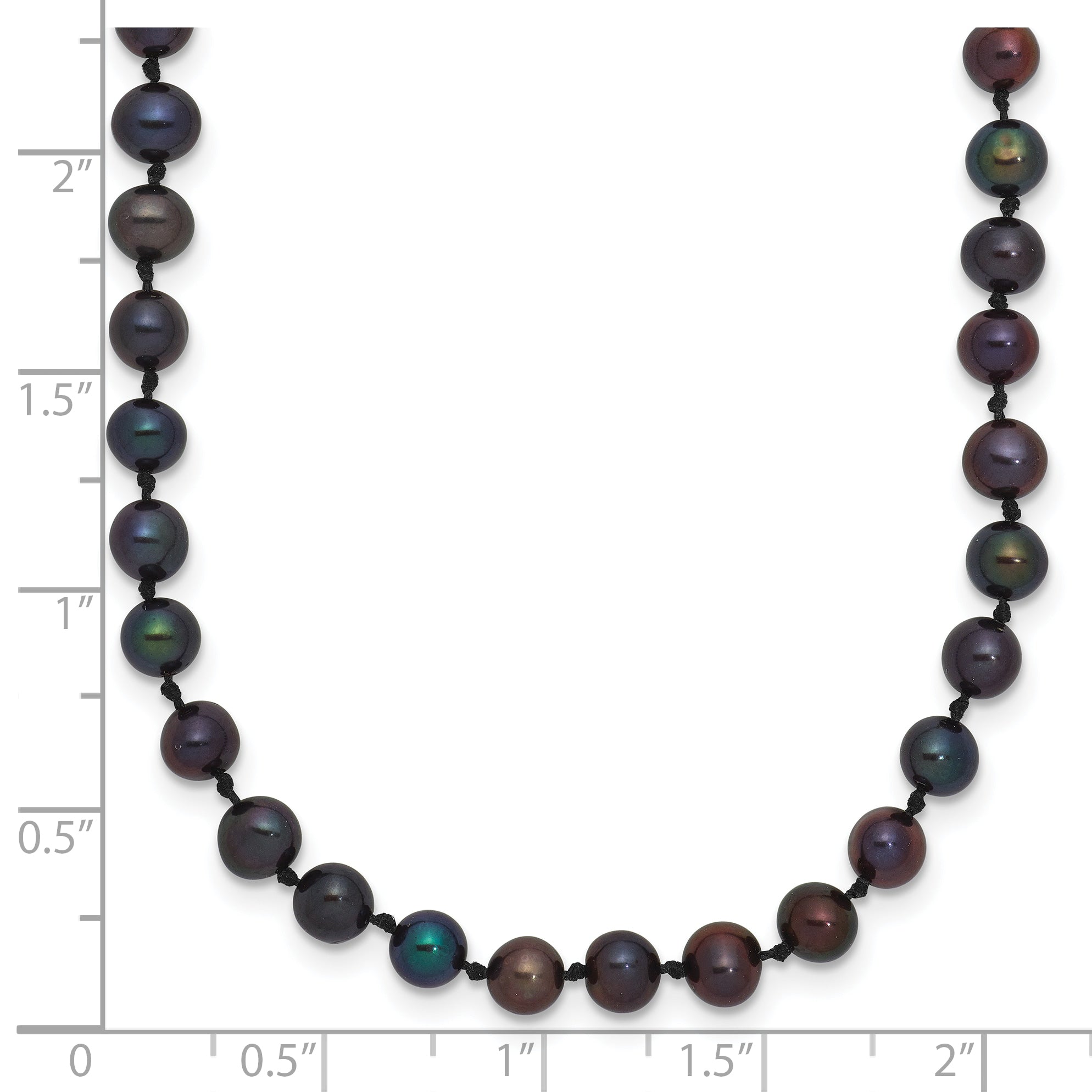 14k 4-5mm Black Near-Round Freshwater Cultured Pearl 16 inch Necklace BPN040
