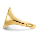 14k 10.0x14.0mm Closed Back Signet Ring RS183