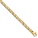 14K 18 inch 4.3mm Hand Polished Fancy Link with Fancy Lobster Clasp Chain LK670