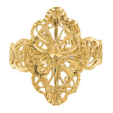 14K Diamond-cut Filigree Ring K3880