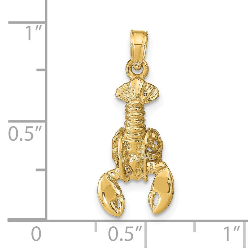 14k Lobster with Moveable Claws Pendant C2515
