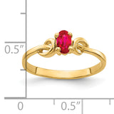 14k 5x3mm Oval Ruby ring Y4650R