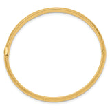 14k 3/16 Textured 4.75mm Hinged Childrens Bangle DB691