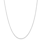 14K White Gold 14 inch .8mm Diamond-cut Cable with Lobster Clasp Chain PEN192L