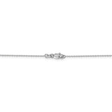 14K White Gold 14 inch .8mm Diamond-cut Cable with Lobster Clasp Chain PEN192L