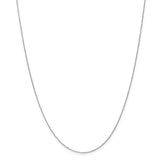 14K White Gold 14 inch .8mm Diamond-cut Cable with Lobster Clasp Chain PEN192L