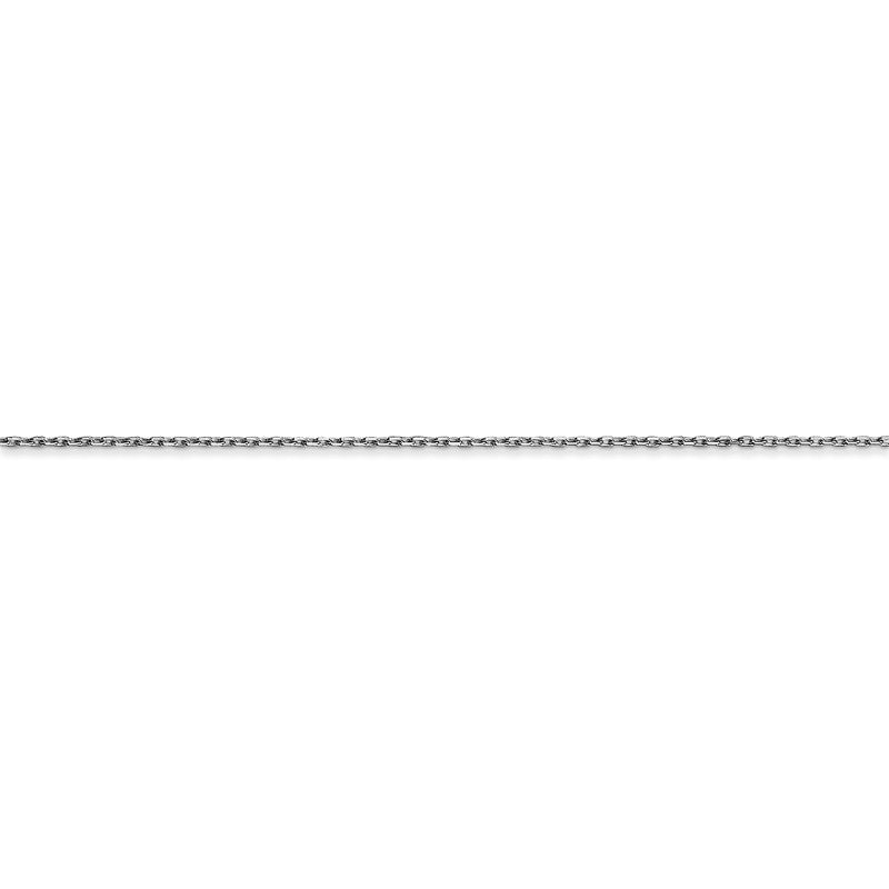 14K White Gold 14 inch .8mm Diamond-cut Cable with Lobster Clasp Chain PEN192L