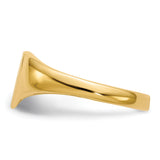 14k 8.5x7.5mm Open Back Heart Signet Ring RS506
