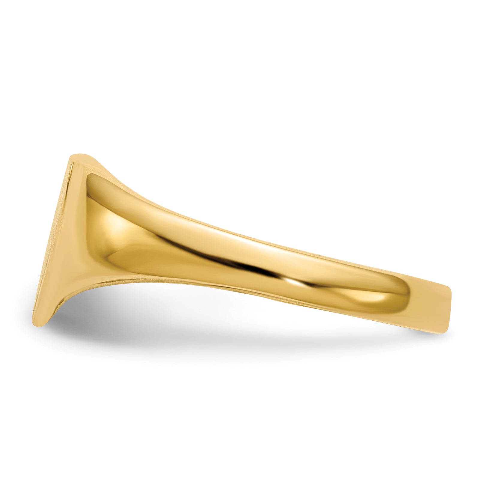 14k 8.5x7.5mm Open Back Heart Signet Ring RS506