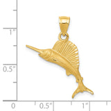 14K Sailfish Pendant K3035