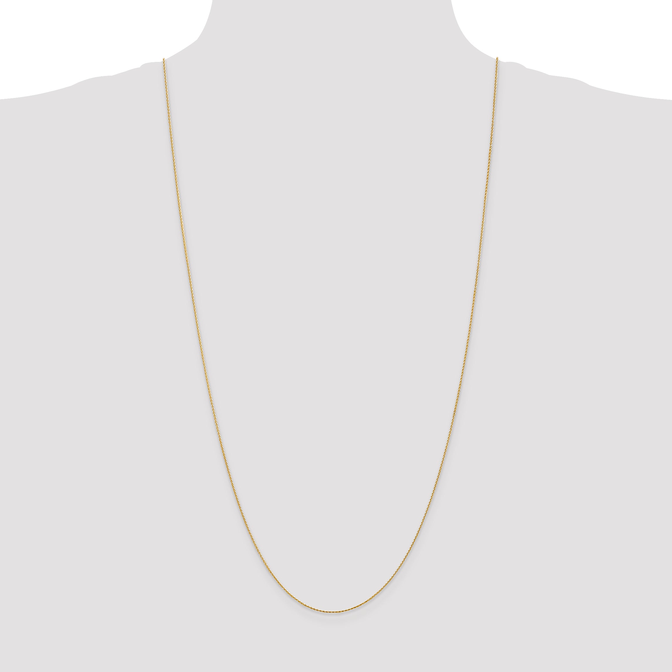 14K 10 inch .8mm Diamond-cut Parisian Wheat with Lobster Clasp Anklet PEN274
