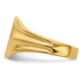 14k 11.5x11.5mm Closed Back Signet Ring RS524