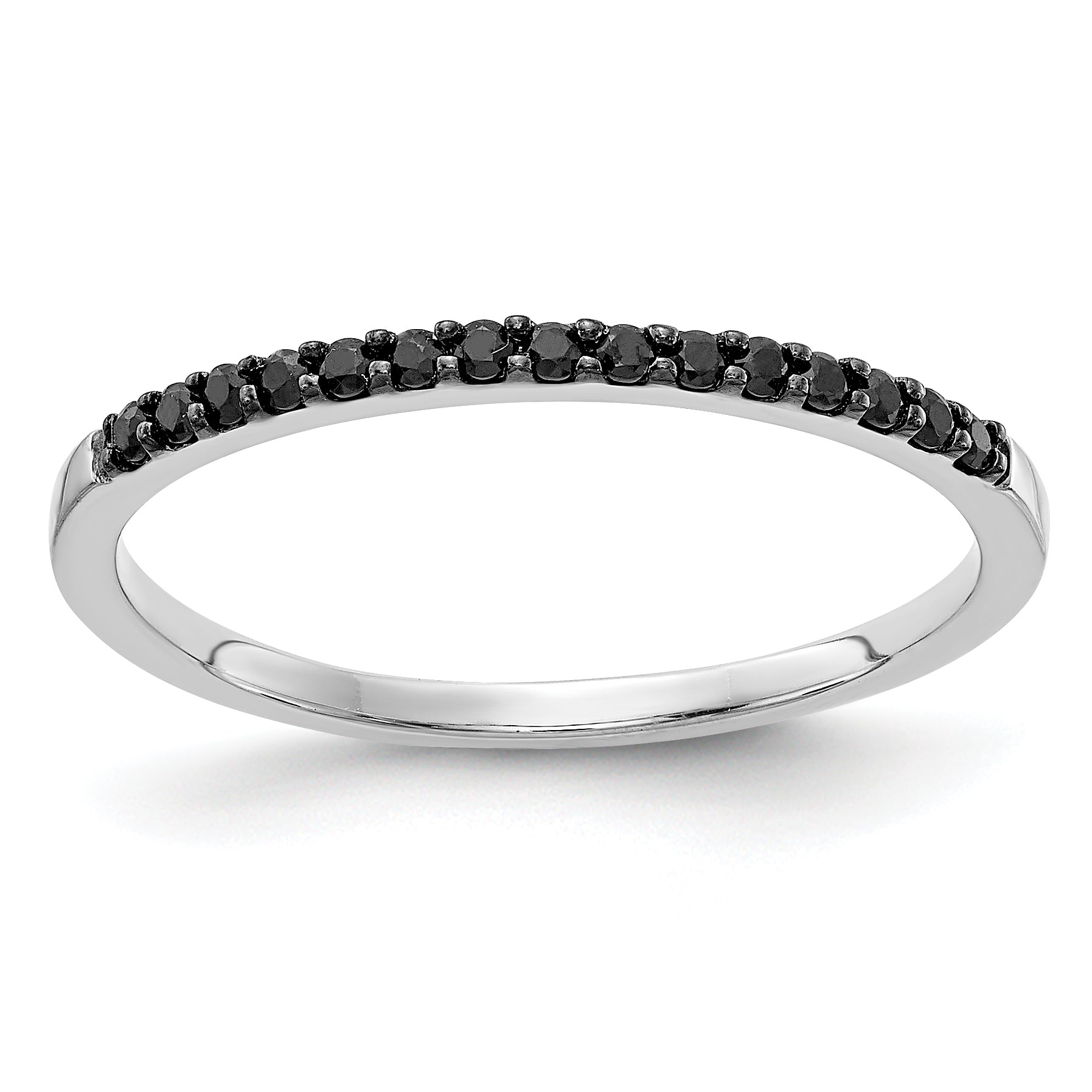 14k White Gold 2mm 1/8 carat Diamond Band RM5622