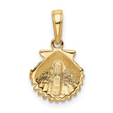 14k Scallop Shell Pendant K2967