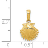 14k Scallop Shell Pendant K2967