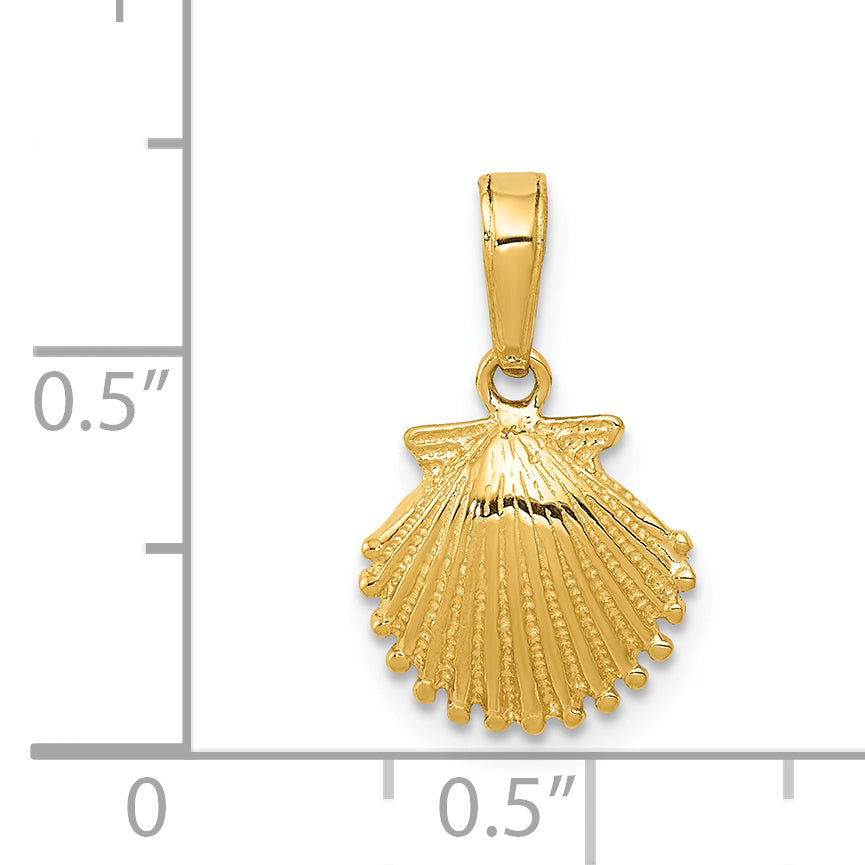 14k Scallop Shell Pendant K2967