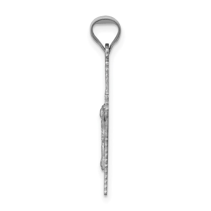 14k White Gold Crucifix Pendant K6306