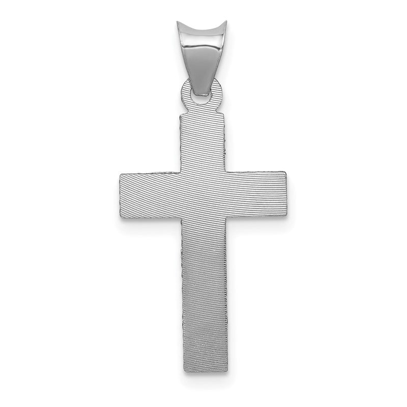 14k White Gold Crucifix Pendant K6306