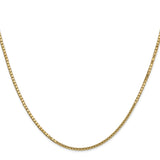 14K 26 inch 1.5mm Box with Lobster Clasp Chain BOX150