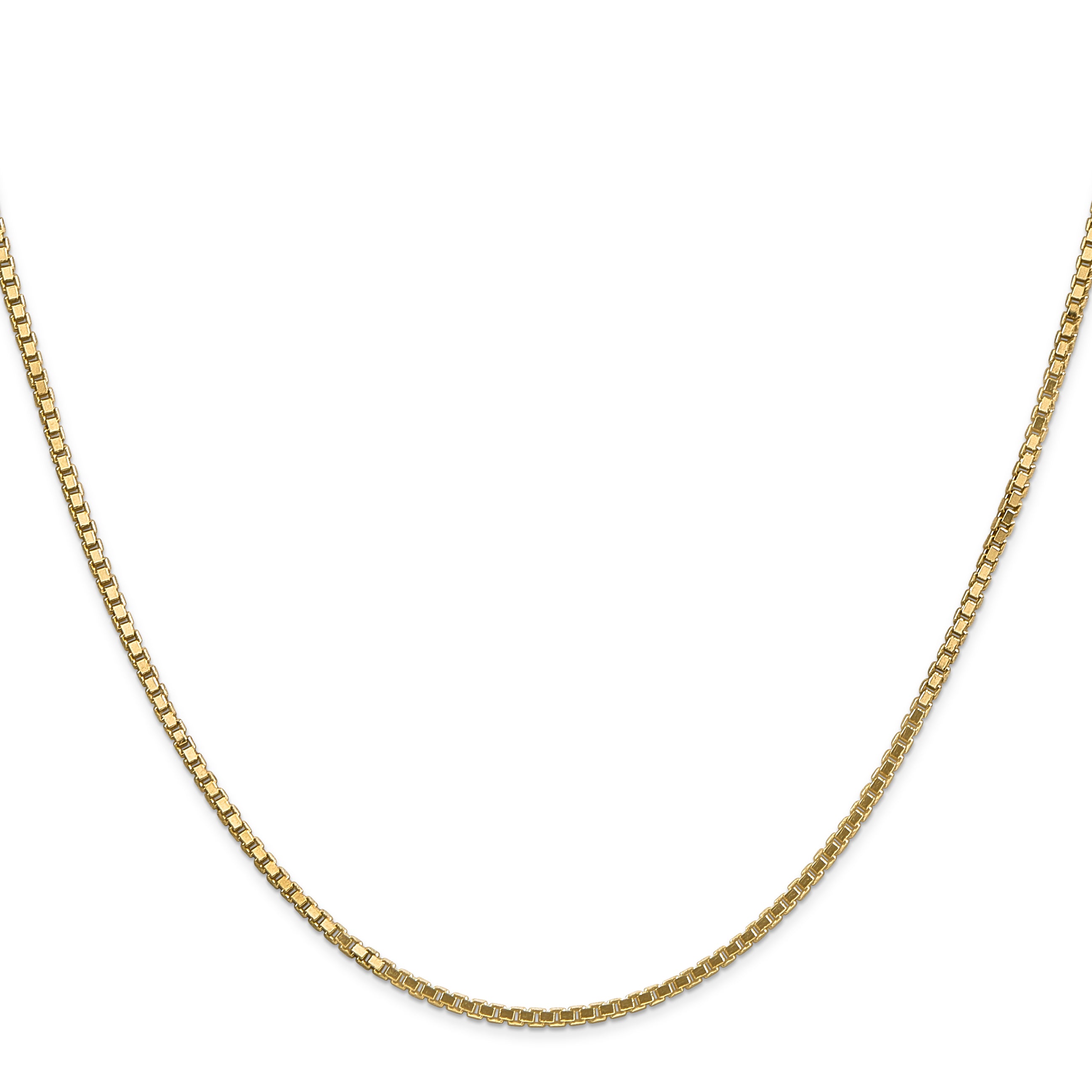 14K 26 inch 1.5mm Box with Lobster Clasp Chain BOX150