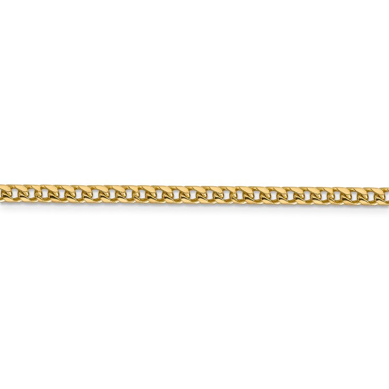 14K 18 inch 3mm Franco with Fancy Lobster Clasp Chain FRA100