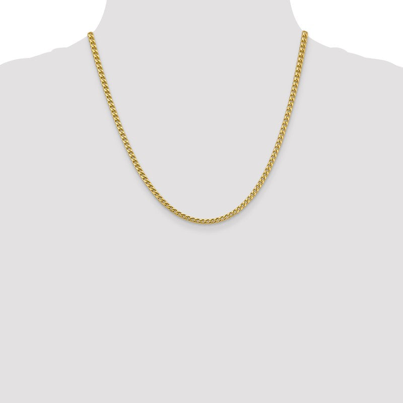 14K 18 inch 3mm Franco with Fancy Lobster Clasp Chain FRA100