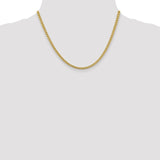 14K 18 inch 3mm Franco with Fancy Lobster Clasp Chain FRA100