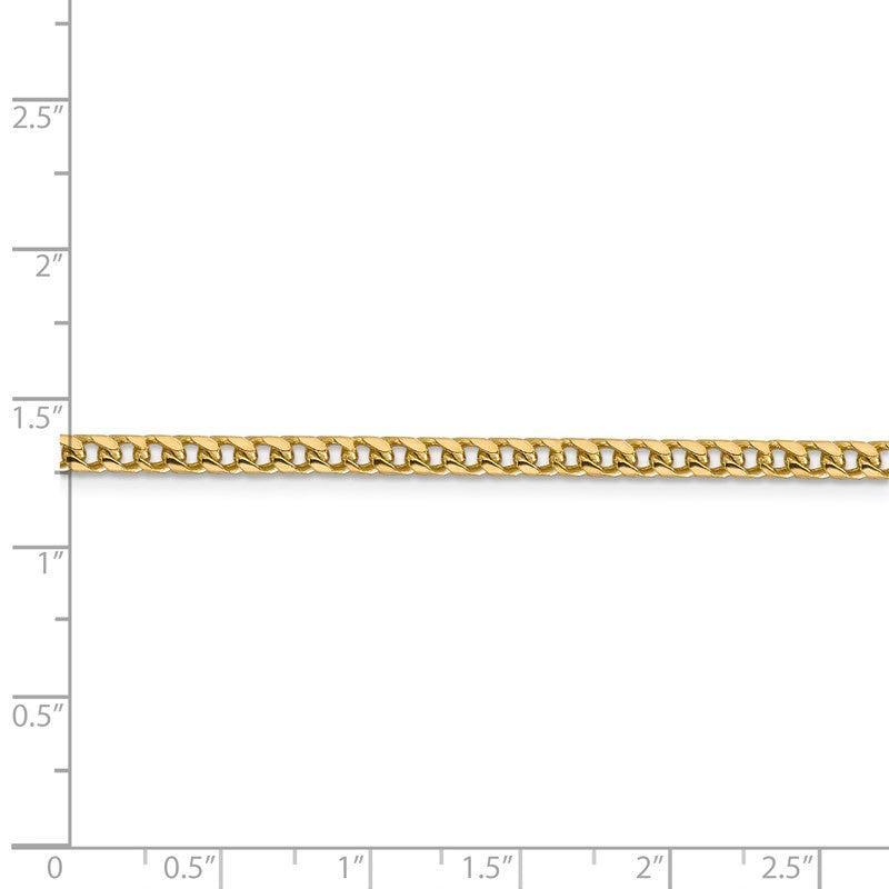 14K 18 inch 3mm Franco with Fancy Lobster Clasp Chain FRA100