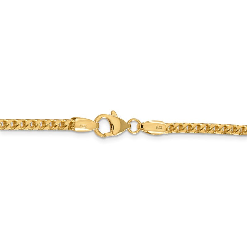 14K 18 inch 3mm Franco with Fancy Lobster Clasp Chain FRA100