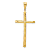 14k Fancy Textured Cross Pendant K4314
