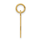 14k Small Elongated Number 22 Charm LES22