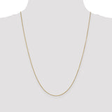 14K 26 inch .9mm Diamond-cut Round Open Link Cable with Lobster Clasp Chain PEN326