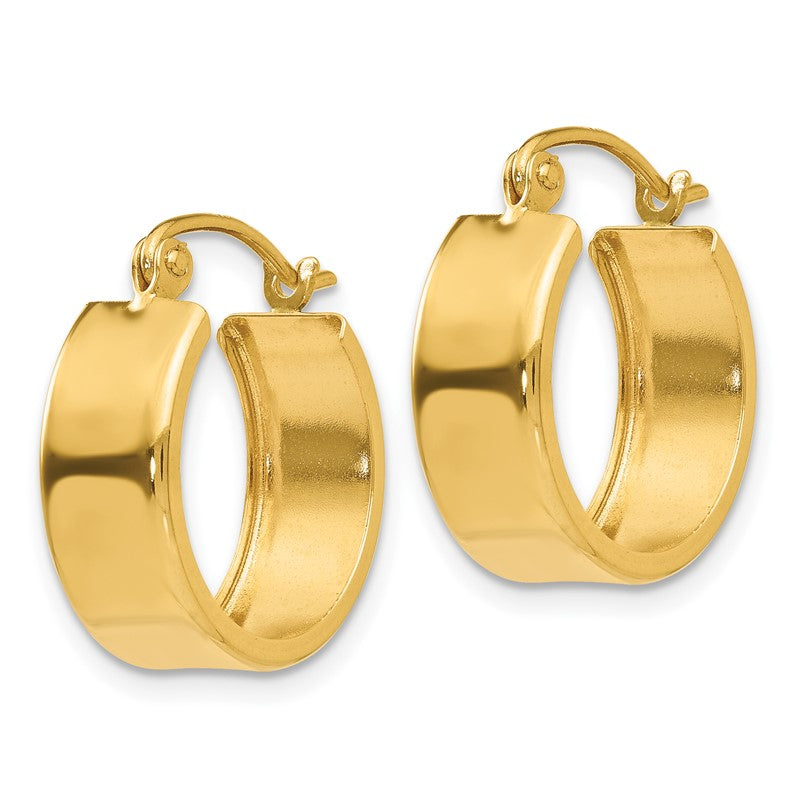 14K 5.75x17mm Polished Hoop Earrings E785